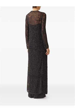 Black tie-neck long-sleeve cardi-coat FABIANA FILIPPI | MAD276F507D8645146